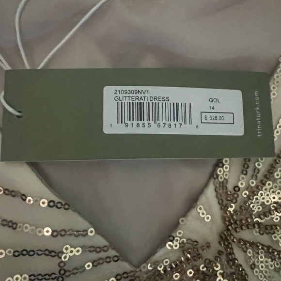 Trina Turk Glitterti Gold Dress - Picture 7 of 8